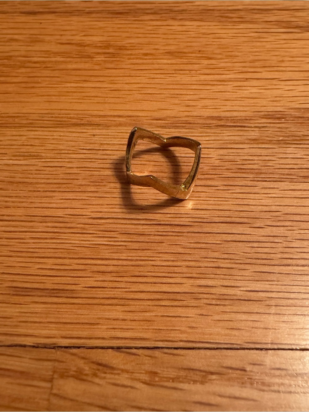 Gold Heart-Shaped Women’s Ring - Elegant Minimal Design